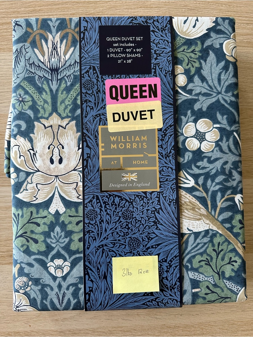 William Morris Queen Duvet Set Strawberry Thief